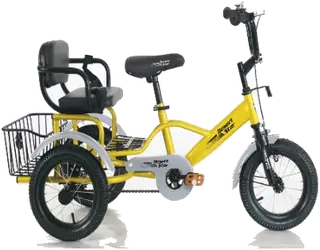 Tricycles: DESERT STAR TRICYCLE 004-14 YELLOW